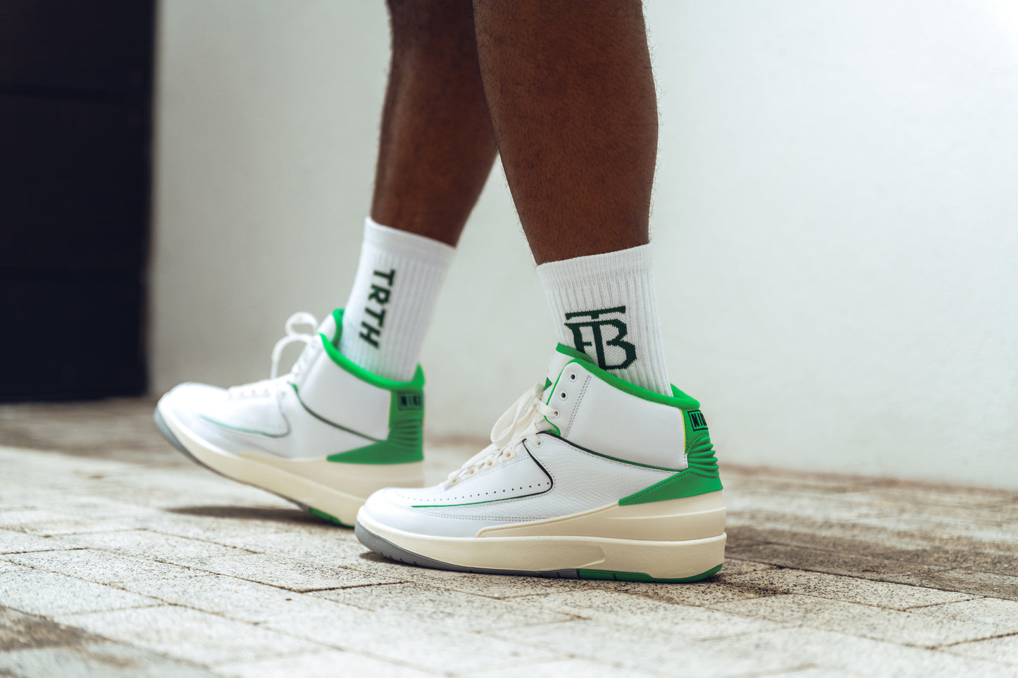 Lifestyle Crew Socks - White/Green