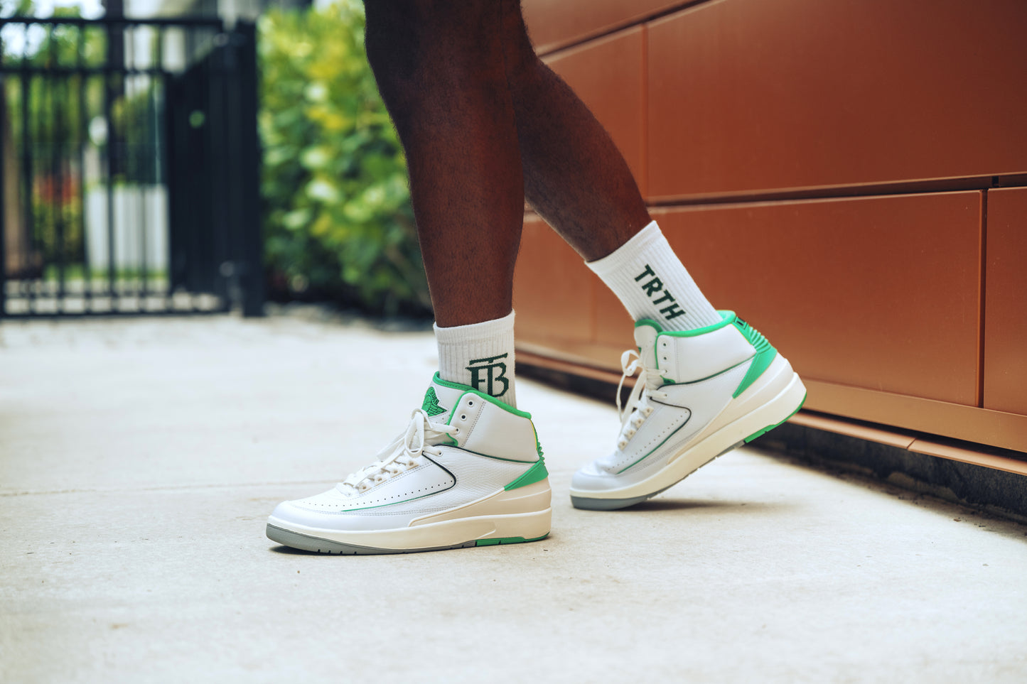Lifestyle Crew Socks - White/Green
