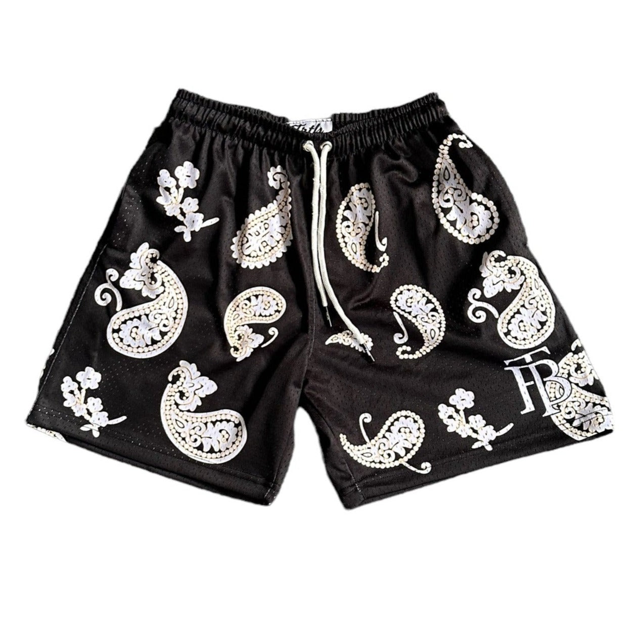 Icon Shorts Luxe - Black Paisley