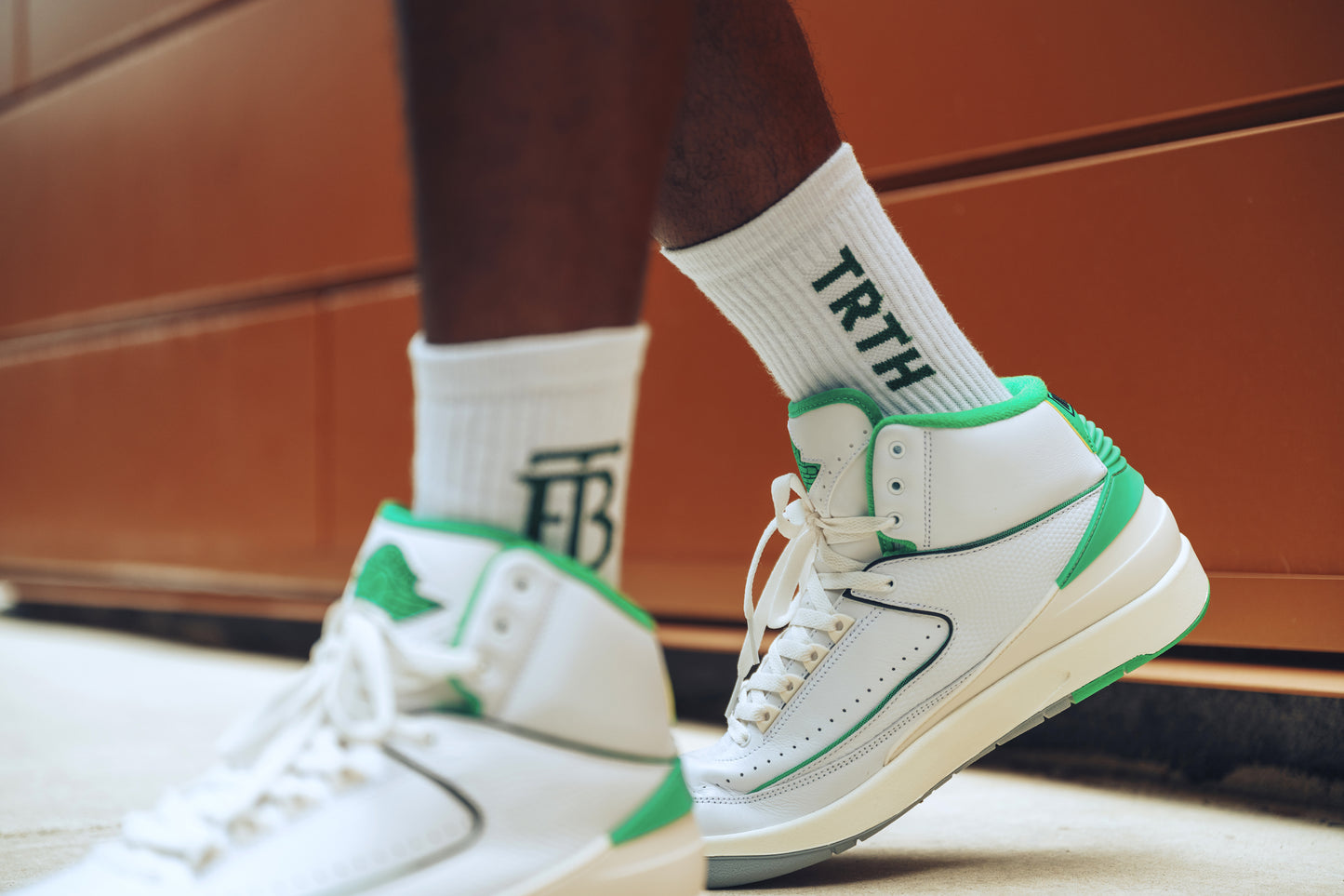 Lifestyle Crew Socks - White/Green